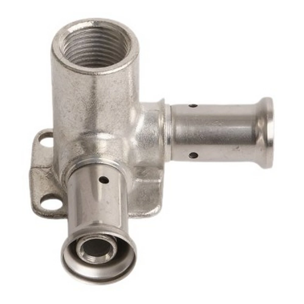 Водорозетка латунная HENCO 3P Дн16x1/2″x16 Ру16 проходная укороченная 40 мм, внутренняя резьба/пресс