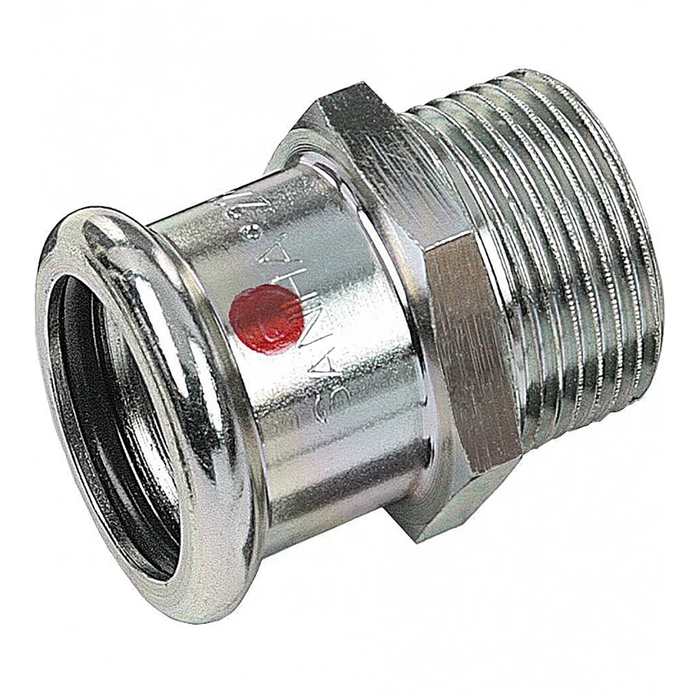 Муфта Sanha Therm 24243G Дн28x1 1/4″ Ру16 переходная, прессовые, ВПр-НР, корпус - нержавеющая сталь
