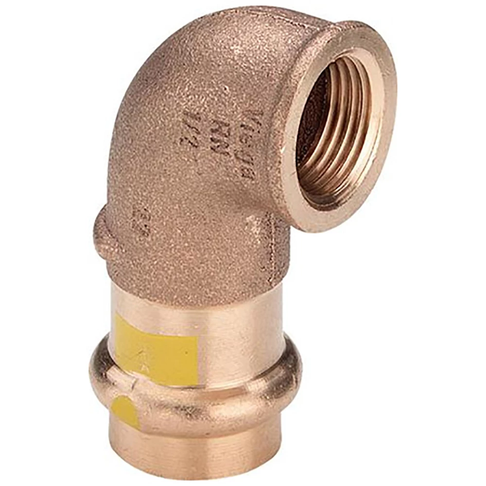 Угол пресс Viega Profipress G с SC-Contur 2614.2 Дн15x1/2″ 90° корпус бронза, пресс/ВР,