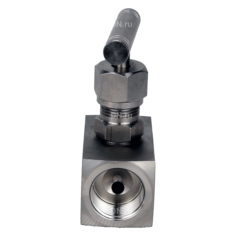 Клапан игольчатый VN3131M-T-Ht 1 1/4″ Ду32 Ру400 резьбовой, корпус - нержавеющая сталь 304, уплотнение - металл, с Т-образной рукояткой